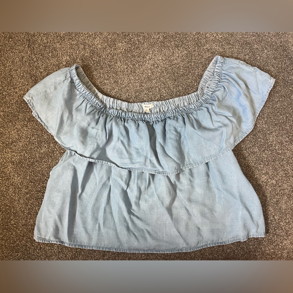 Flowy denim top